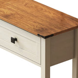 Farmhouse Style Console Table 2 Drawer and Bottom Storage Shelf for Entryway, Rustic Side Table W2557P191364