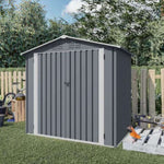 ZUN Outdoor Storage Shed 6 x 4 FT Large Metal Tool Sheds, Heavy Duty Storage House Sliding Doors W2911P205898