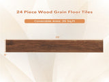 24-Pack Wood Look Vinyl Plank Flooring, 36 Sq.Ft Waterproof PVC Floor Tiles for Home 84864733