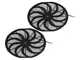 2X 16 IN Electric Radiator Cooling Slim Fan Assembly 12V 120W Universal Fitment 53338219