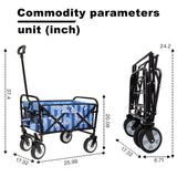 ZUN Minimeetall Colorful Collapsible Foldable Cart with strapping system, Beach ,Utility 75688128