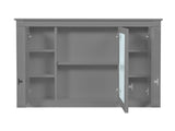 Bathroom Wall Cabinet with Mirror, Wall Mounted Medicine Cabinet with 5 Shelves, Mirrored Door Over N710P252503E