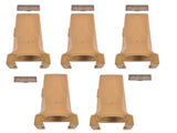 5Pk Bucket Teeth with Flex Pins Yellow V17SYL V17PN Fit for Backhoe Loader Excavator 78252129