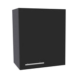 ZUN Wall Cabinet 23.6" H, with 1 Door and 2 Shelves, Black B097P250866