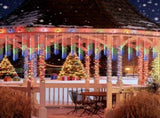 White meteor shower light, outdoor solar powered icicle light, snowflake falling rain string light, 01251433