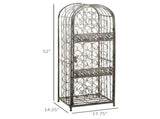 45-Bottle Wrought Iron Jail-Style Wine Rack with Lock 43040864