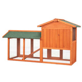 ZUN 61" Wooden Chicken Coop Hen House Rabbit Wood Hutch Poultry Cage Habitat 64177676