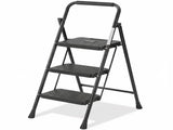 3-Step Ladder, Foldable Step Stool with Safety Lock, Anti-Slip Pedal, 300lbs Capacity 87498304