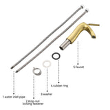 Brushed Gold Single Handle Lavatory Basin Sink Faucet W1217P214966