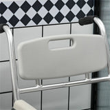 Gray Shower Commode Wheelchair, Waterproof Rolling Over Toilet Chair with Padded Seat 33724460
