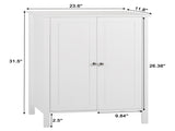 Double Doors Bathroom Cabinet White 37641969