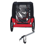 Large Folding Bike Trailer Dogs 120LB Capacity All-Terrain Pet Carrier, Durable Steel Frame W1364P268358