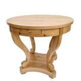 ZUN Curved Legs Farmhouse Style Small Size Round Dining Table End Table Side Table Coffee Table for W1435P228915