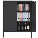 The metal storage locker, 40 inches high, comes with 2 doors and is suitable for homes, offices and T3421P312425