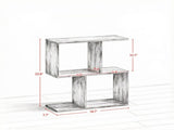 Narrow Side Table with Storage Shelves, 19.7" W x 7.7" D x 22.8" H 79119000