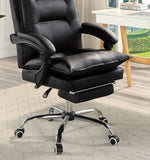 ZUN Contemporary Office Chair Upholstered 1pc Comfort Adjustable Chair Relax Office Chair Work Black B011P214981