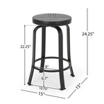 ZUN COUNTER STOOL 2pcs/set 59130.00BBLK