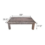 ZUN 59x35.5x17.5" Rustic Coffee Table W2078P174929