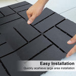 ZUN Plastic Interlocking Deck Tiles Outdoor All Weather Waterproof 44 PCS 12"x12" Flooring Deck Tiles 16559678