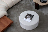 Round Coffee Table, Boucle Upholstered End Table, Functions as Side Table, Ottoman, and Seat for W2998P235141