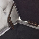 Velvet Multifunctional Storage Rectangular ottoman bench with 1 Pillow, grey N769P186110G