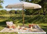 7ft Boho Patio Umbrella with Fringe Tassels, Outdoor Beach Umbrella with Aluminum Pole for Poolside 31024614
