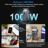 PD 100W Power Station 296Wh Lithium Battery Power Bank 80000mAh Portable Charger Battery For Outdoor 53895967
