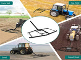 74" Heavy-Duty Drag Harrow with 80 lbs Load Capacity, Tow-Behind Leveling Tool for Driveway, Garden 69892859