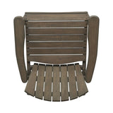 Outdoor Weather Resistant Acacia Wood Adirondack Dining Chairs , Grey Finish 64844.00GRY