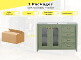 36-inch bathroom vanity with two soft close doors, adjustable shelves and three drawers N729P184710F