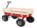 97x43x78cm Garden Iron Wood Four Wheel Garden Wagon 05908725