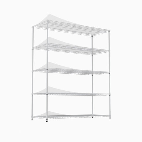 ZUN 5-tier heavy-duty adjustable shelving and racking, 300 lbs. per wire shelf, with wheels and shelf 31824545