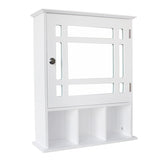 ZUN Single Door Three Compartment Storage Bathroom Cabinet –White 06324374