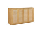 64-inch wave shaped TV stand, rounded corner sideboard, storage cabinet, buffet, wood vertical W1162P309026