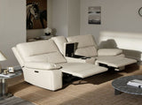 Malibu 79" Modern Power Motion 3-Piece Reclining Loveseat Sofa with Cup Holders, Cream Taupe Beige B2719P269268