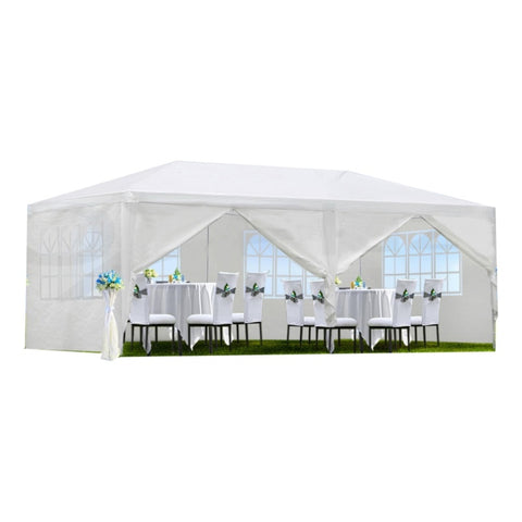 ZUN 10x20' Wedding Party Canopy Tent Outdoor Gazebo with 6 Removable Sidewalls W1205P153097