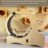 5-in-1 Cat Sports Running Wheel, Cats Wheel Wood Climbing Frame, Cat Litter Fitness Wheel, Oversized W1790112807