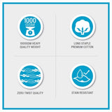 1000gsm 100% Cotton 6 Piece Towel Set B03599343