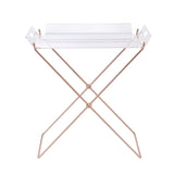 Clear and Copper Tray Table with Removable Tray B062P181412