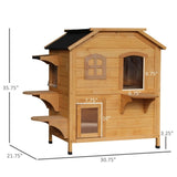 ZUN Wooden Cat House （Prohibited by WalMart） 41054549