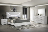 Blanca Modern Style 2-Drawer Night stand Made with Wood in White B009P243271