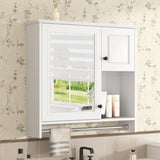 30'' Bathroom Wall Cabinet with Mirror, Wall Mounted Medicine Cabinet with 2 Shelves, Mirrored Door N710P254957K