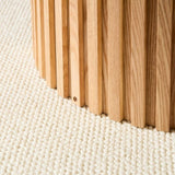 46.45 inch MDF Dining Table for Dining Room Round Dinner Tables Mid-Century Modern Table OAK W876P254359