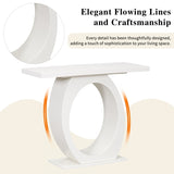 Mirod Stylish Modern Console Table with Egg-Shaped Base,Enhanced Stability and Durability,Sleek N760P214780W