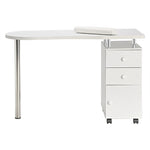 ZUN Manicure Nail Table with Drawer White 54161146