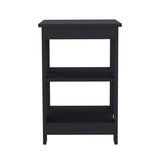 3-Tier End Table/Nightstand, Side Table for Small Space, Black B097P199750