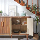 ZUN Accent Storage Cabinet, Modern Accent Buffet Cabinet Adjustable Shelves, Freestanding Sideboard W2729P246231