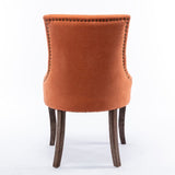 ZUN Furniture,Ultra Side Dining Chair,Thickened fabric chairs with neutrally toned solid wood legs, 87596999