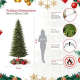 Alpine Pine 6.5ft Christmas Tree Pre-Lit Artificial with 1,489 Branch Tips & 382 Low-Voltage Warm 86629864