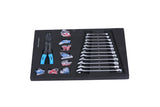 ZUN 4 Drawers Tool Cabinet with Tool Sets--BLUE 11951975